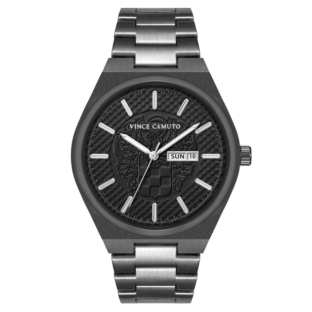 Vince Camuto Gunmetal Black Dial Men's Watch - VC8054DGBK