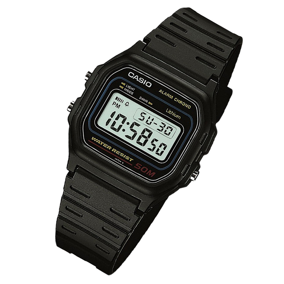 Casio Black Resin Digital Unisex Watch - W59-1