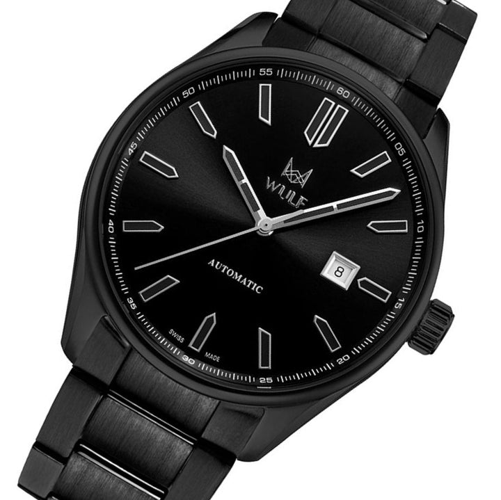 WULF Alpha-X Black Stainless Steel Automatic Swiss Made Unisex Watch - WF01.05M