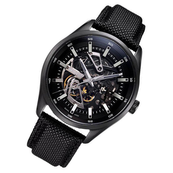 Wulf Exo Black Leather Men's Automatic Watch - WF02.05