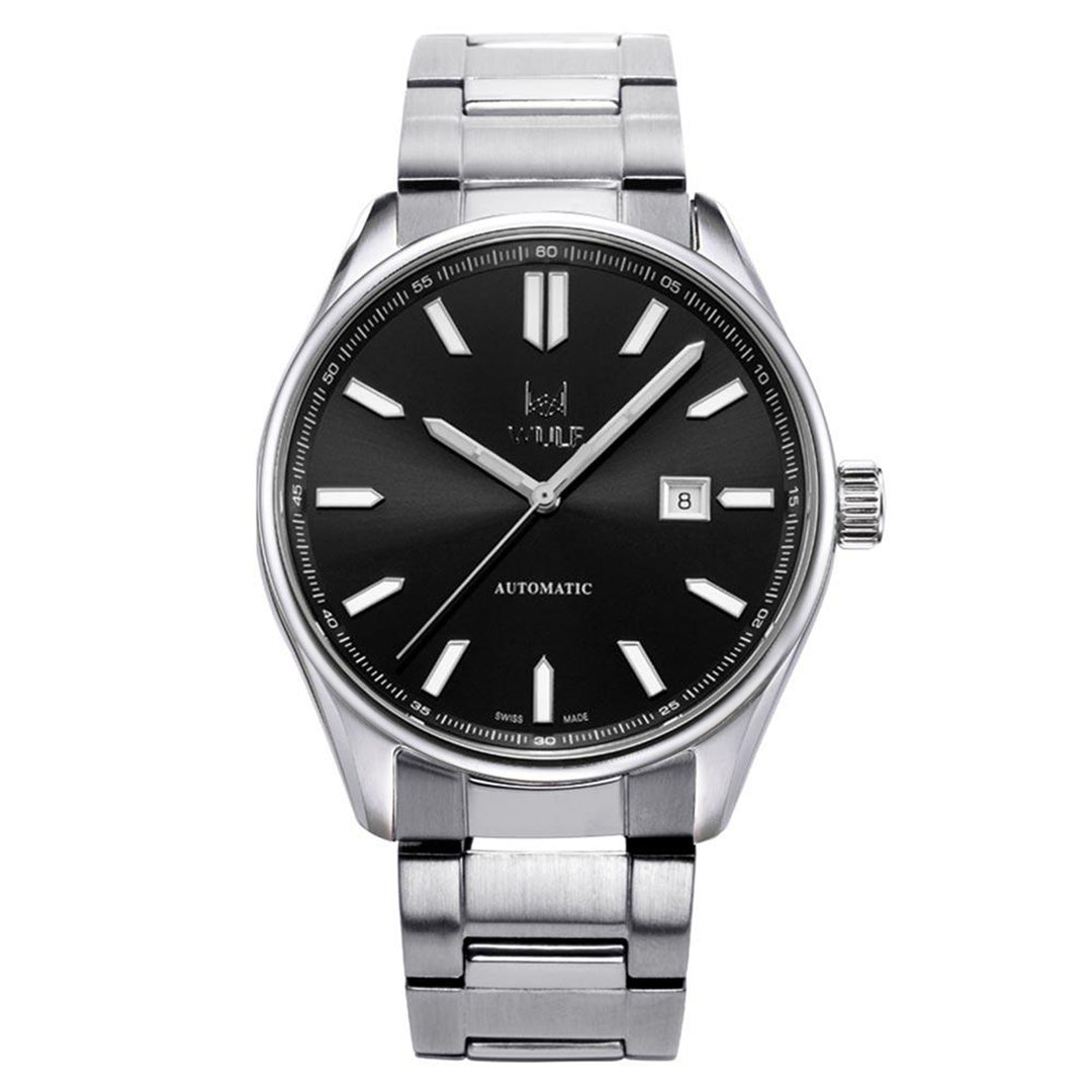 WULF Alpha-X Stainless Steel Black Dial Automatic Unisex Watch - WF04.02M
