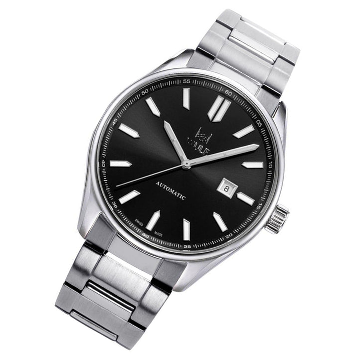 WULF Alpha-X Stainless Steel Black Dial Automatic Unisex Watch - WF04.02M