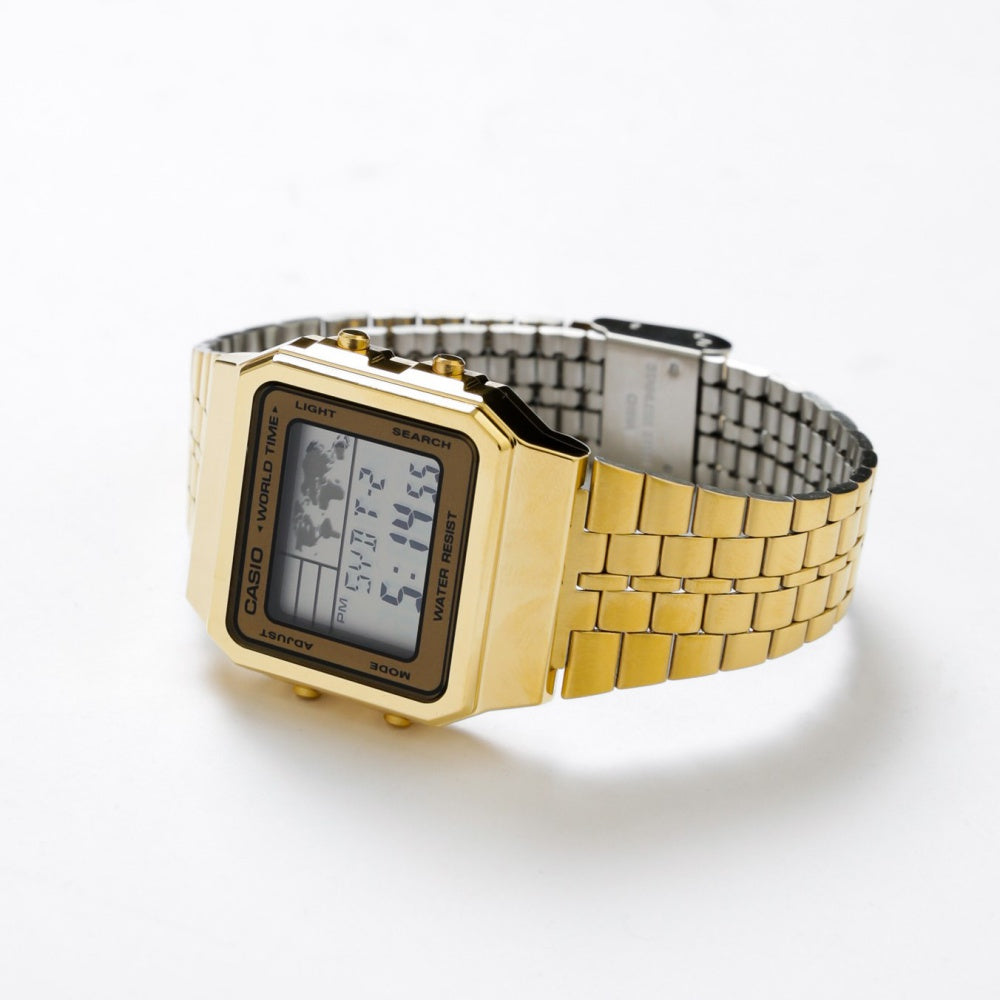Casio Retro Gold Steel Digital Dial Unisex Watch - A500WGA-9DF