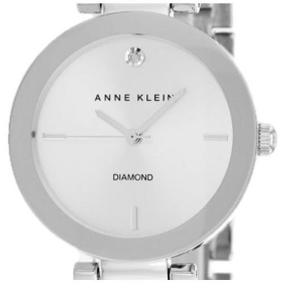 Anne Klein Diamond Silver-Tone Steel Women's Watch - AK1363SVSV