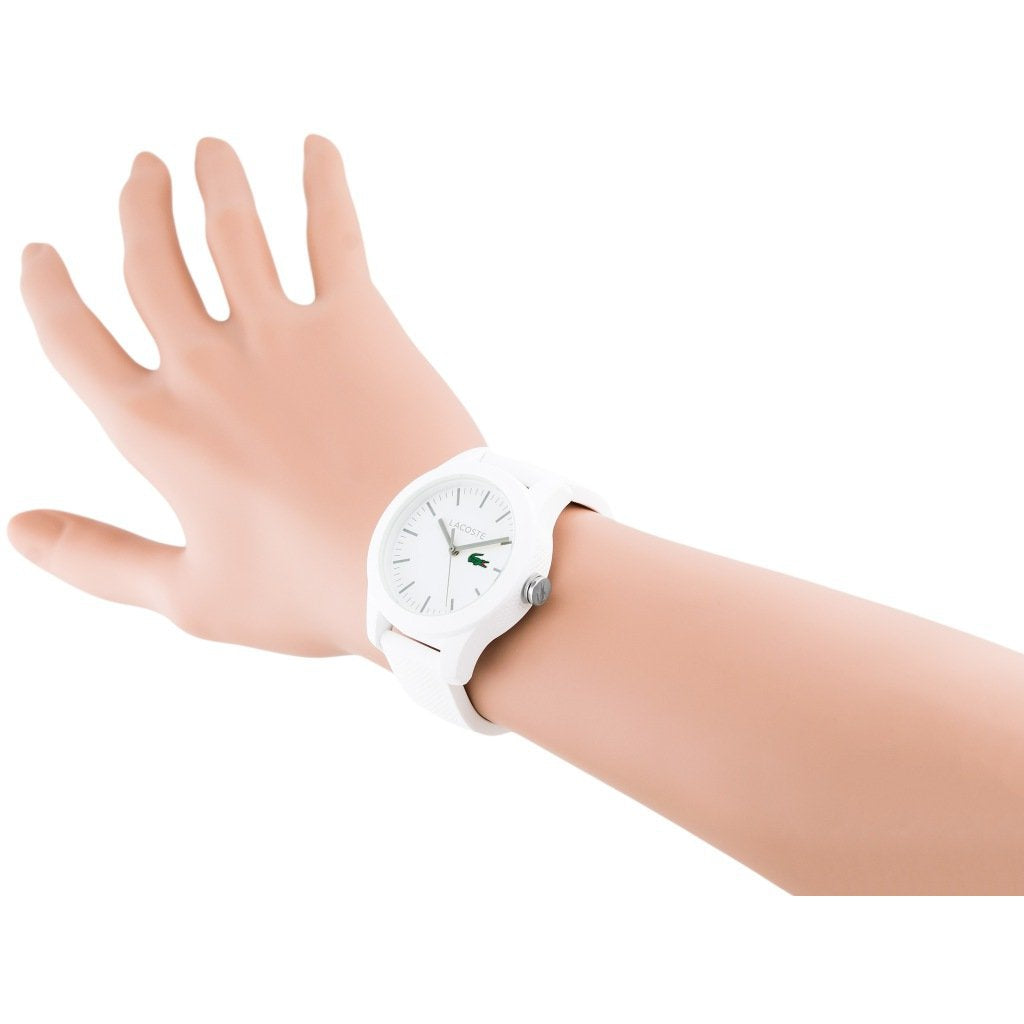 white lacoste watch women's