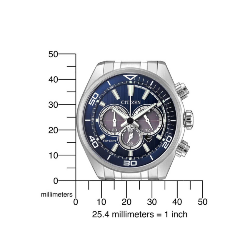 Citizen Gents Chronograph Eco-Drive Stainless Steel Men's Watch - CA4330-81L