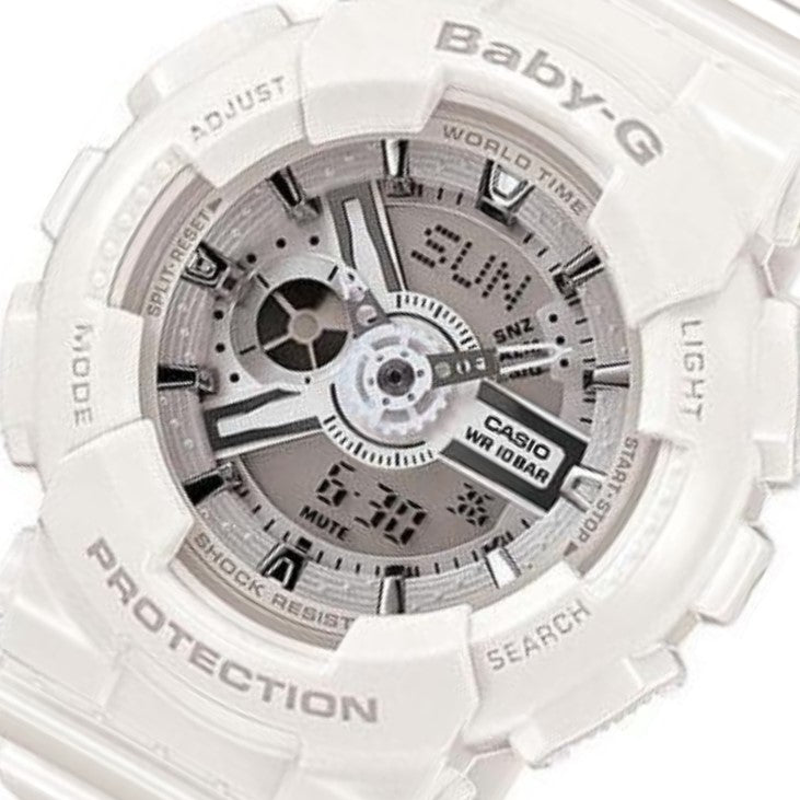 Casio BABY-G  White Digital Women's Watch - BA110-7A3