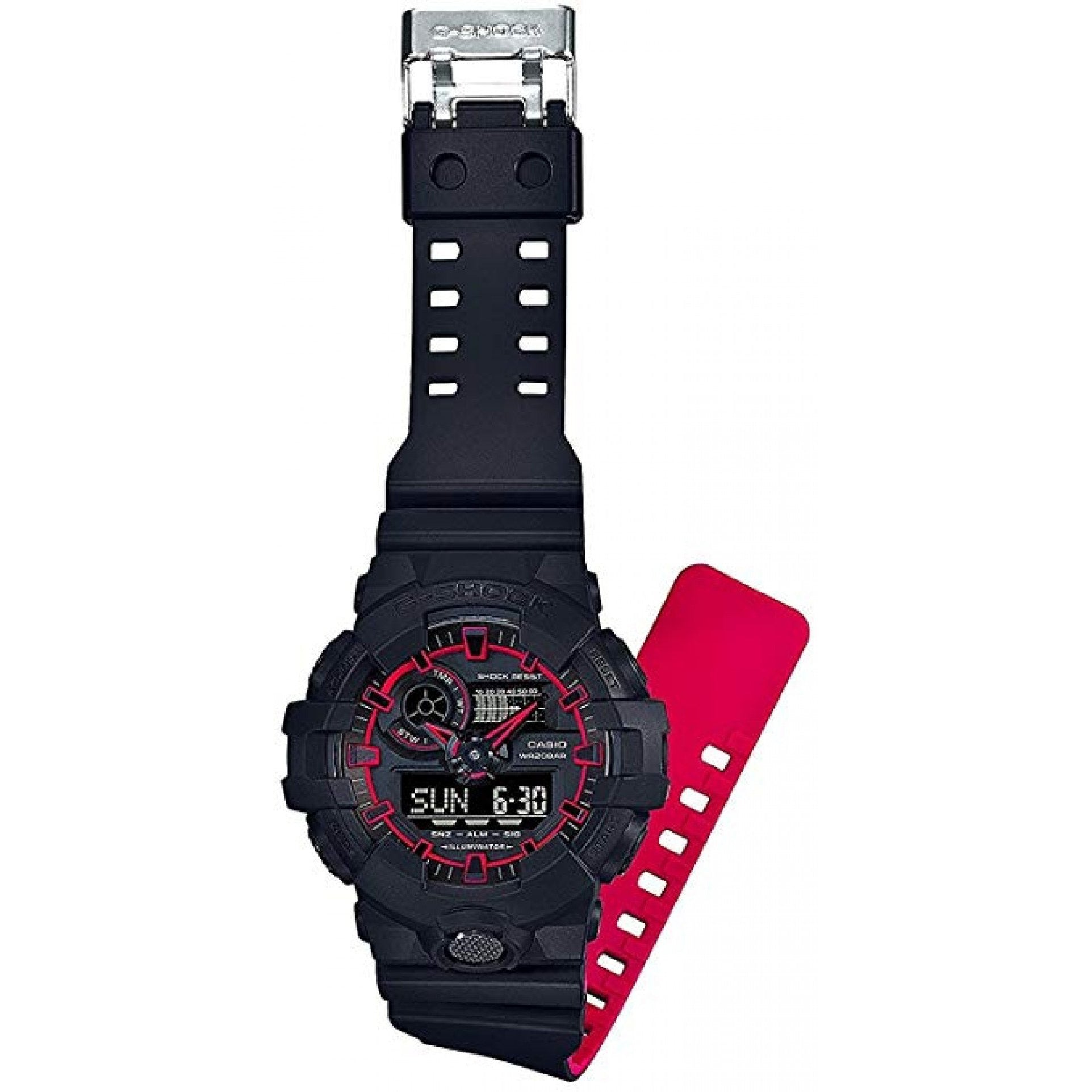 Casio G SHOCK Super Illuminator Black Neon Red Men s Watch GA700SE The Watch Factory Australia