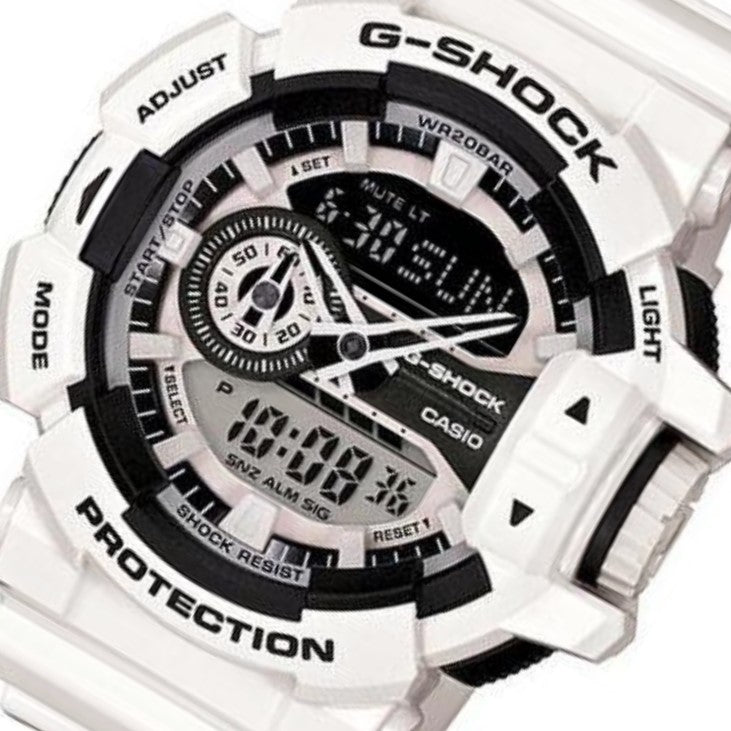 Casio G-SHOCK White Duo Chrono Men's Watch - GA400-7A