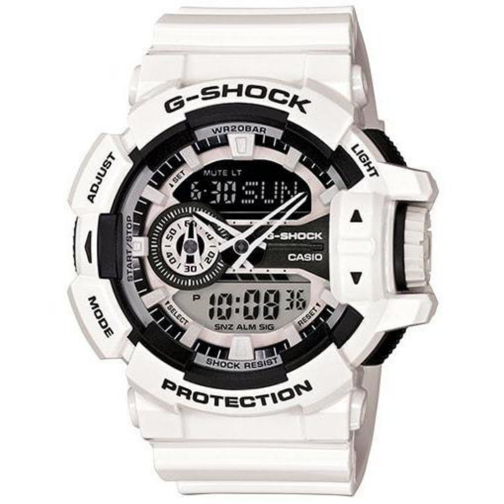 Casio G SHOCK White Duo Chrono Men s Watch GA400 7A The Watch Factory Australia