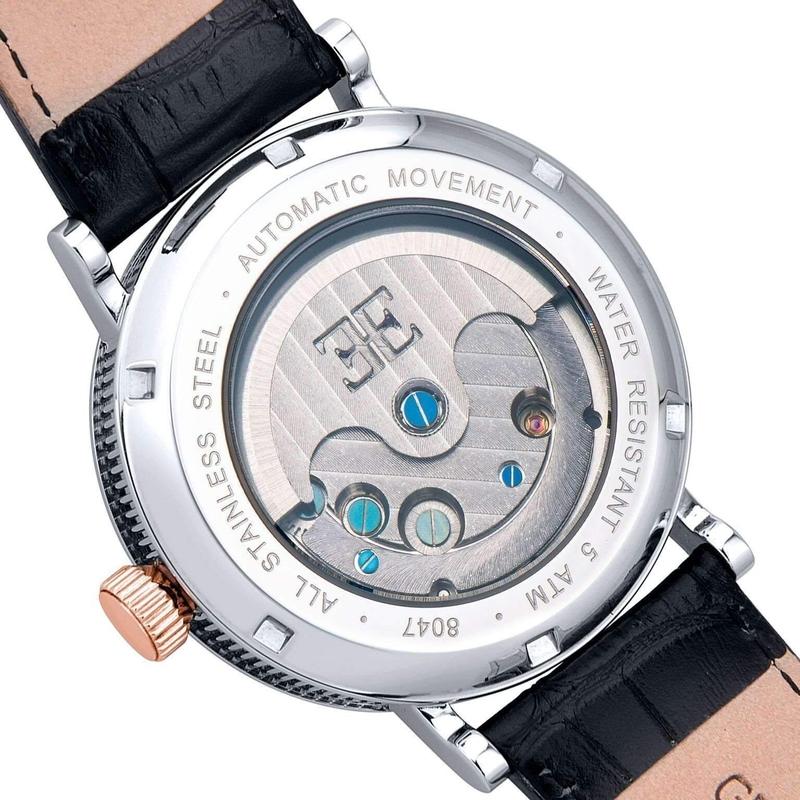 Earnshaw Beaufort Automatic Leather Mens Watch - ES-8047-01