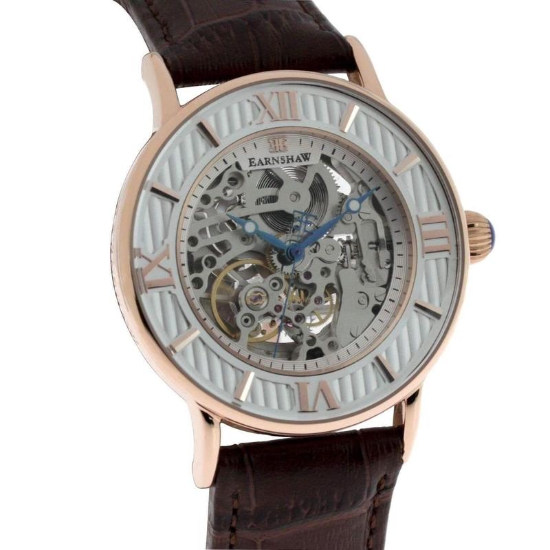 Earnshaw Darwin Automatic Leather Mens Watch - ES-8038-03