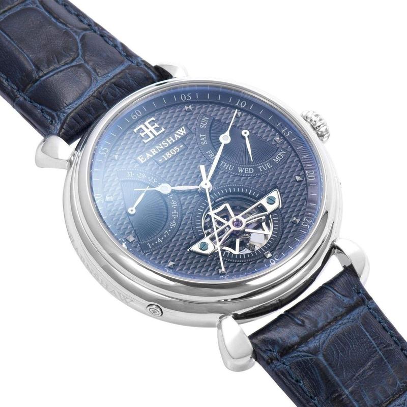 Earnshaw Grand Calendar Leather Automatic Watch - ES-8046-06