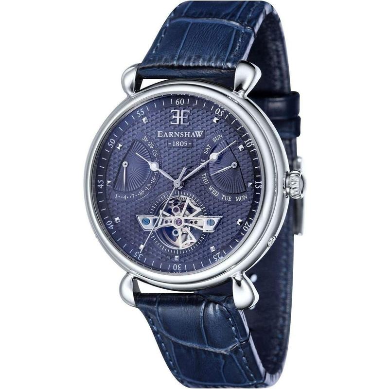 Earnshaw Grand Calendar Leather Automatic Watch - ES-8046-06