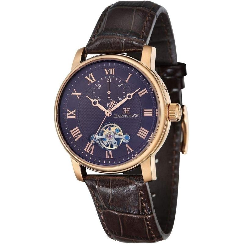 Earnshaw Leather Automatic Men's Watch ES-8042-05