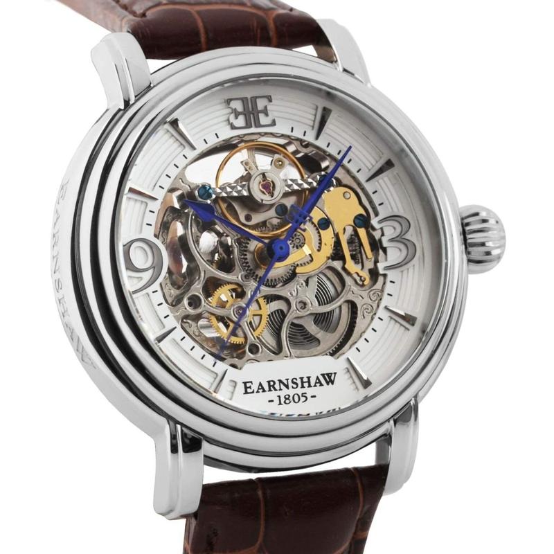 Earnshaw LONGCASE Automatic Leather Mens Watch - ES-8011-01