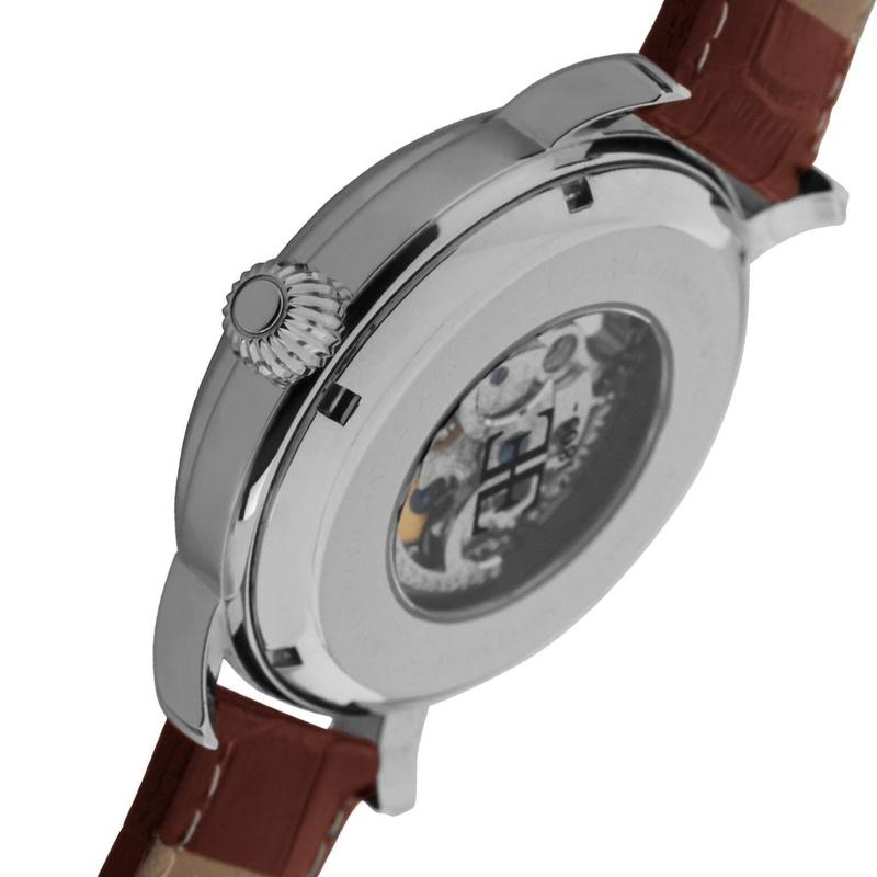 Earnshaw LONGCASE Automatic Leather Mens Watch - ES-8011-01