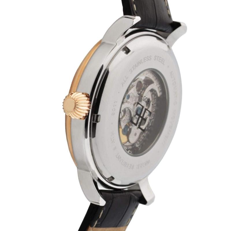 Earnshaw Longcase Automatic Leather Men's Watch - ES-8011-06