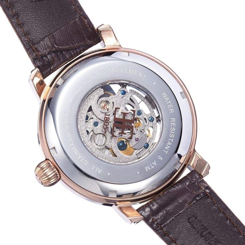Earnshaw Longcase Men's Automatic Leather Watch - ES-8011-07