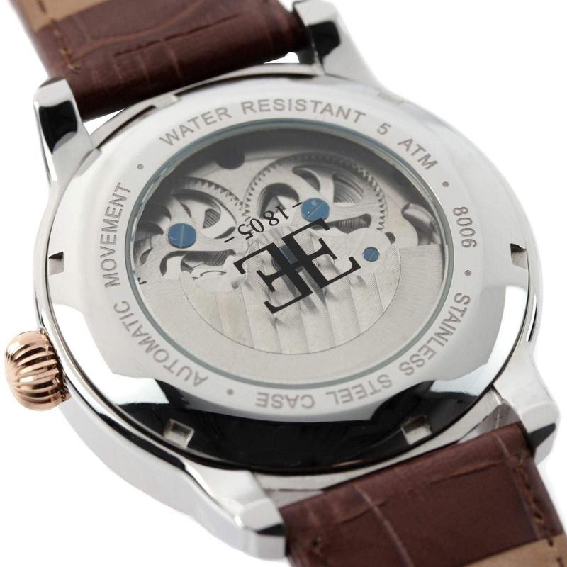 Earnshaw Longitude Automatic Leather Mens Watch - ES-8006-08