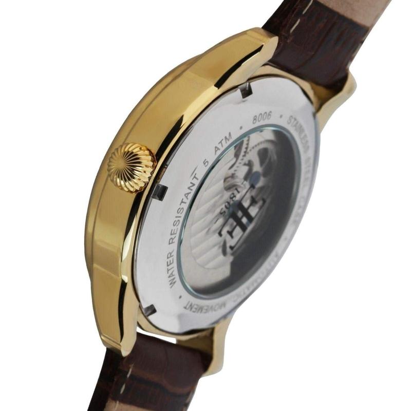 Earnshaw Longitude Leather Automatic Mens Watch - ES-8006-02