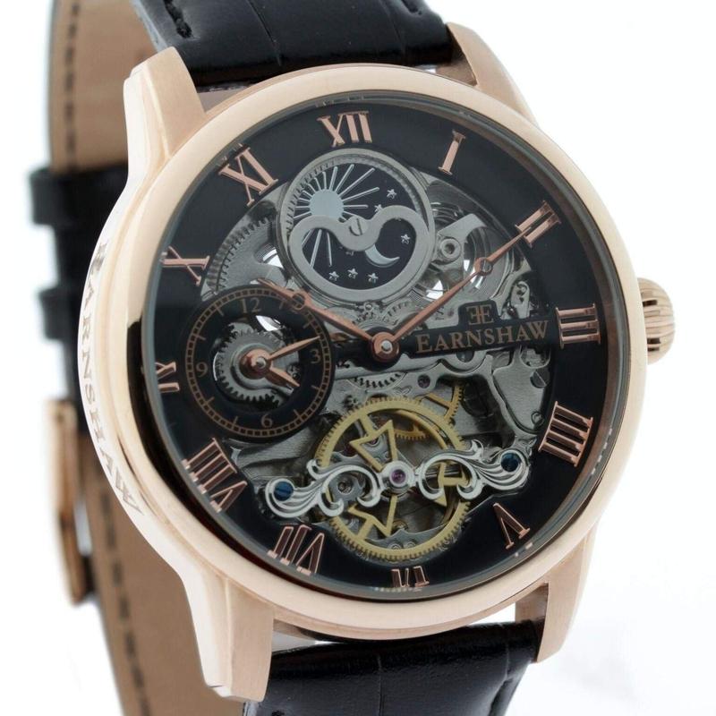 Earnshaw Longitude Leather Automatic Mens Watch - ES-8006-07