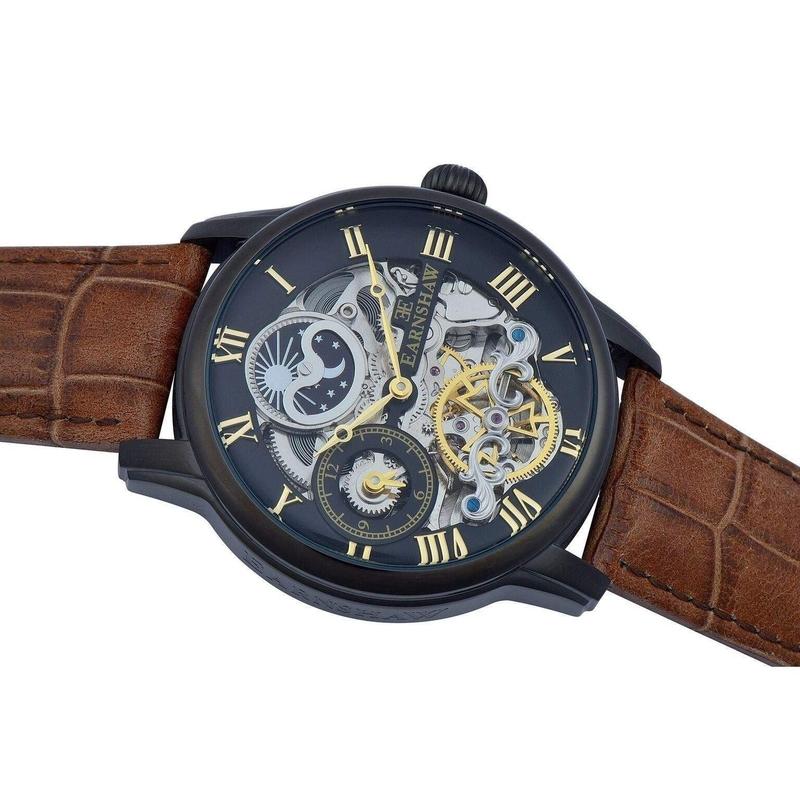 Earnshaw Longitude Men's Leather Automatic Watch - ES-8006-10