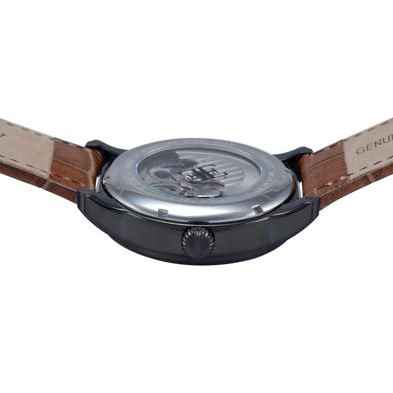 Earnshaw Longitude Men's Leather Automatic Watch - ES-8006-10