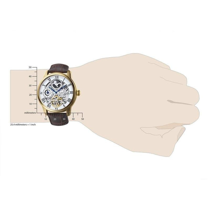 Earnshaw Longitude Men's Leather Automatic Watch - ES-8006-10