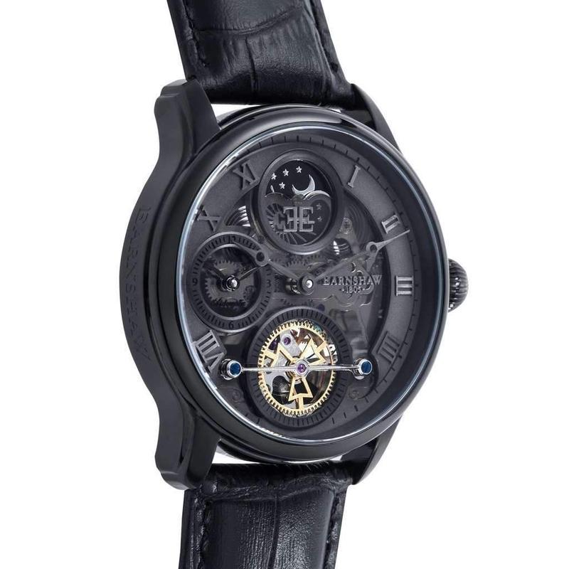 Earnshaw LONGITUDE SHADOW Automatic Leather Mens Watch - ES-8063-03