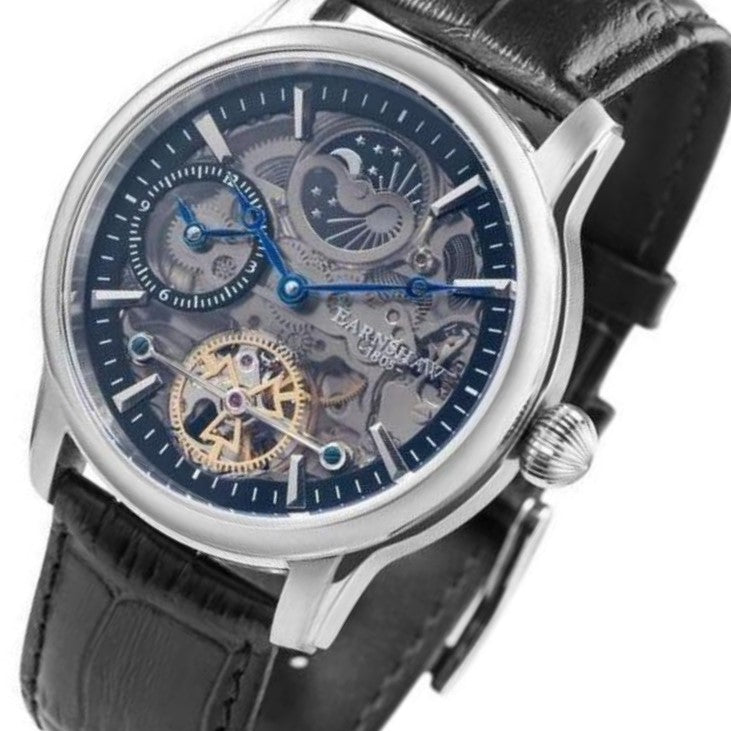 Earnshaw Longitude Shadow Men's Automatic Leather Watch - ES-8063-04