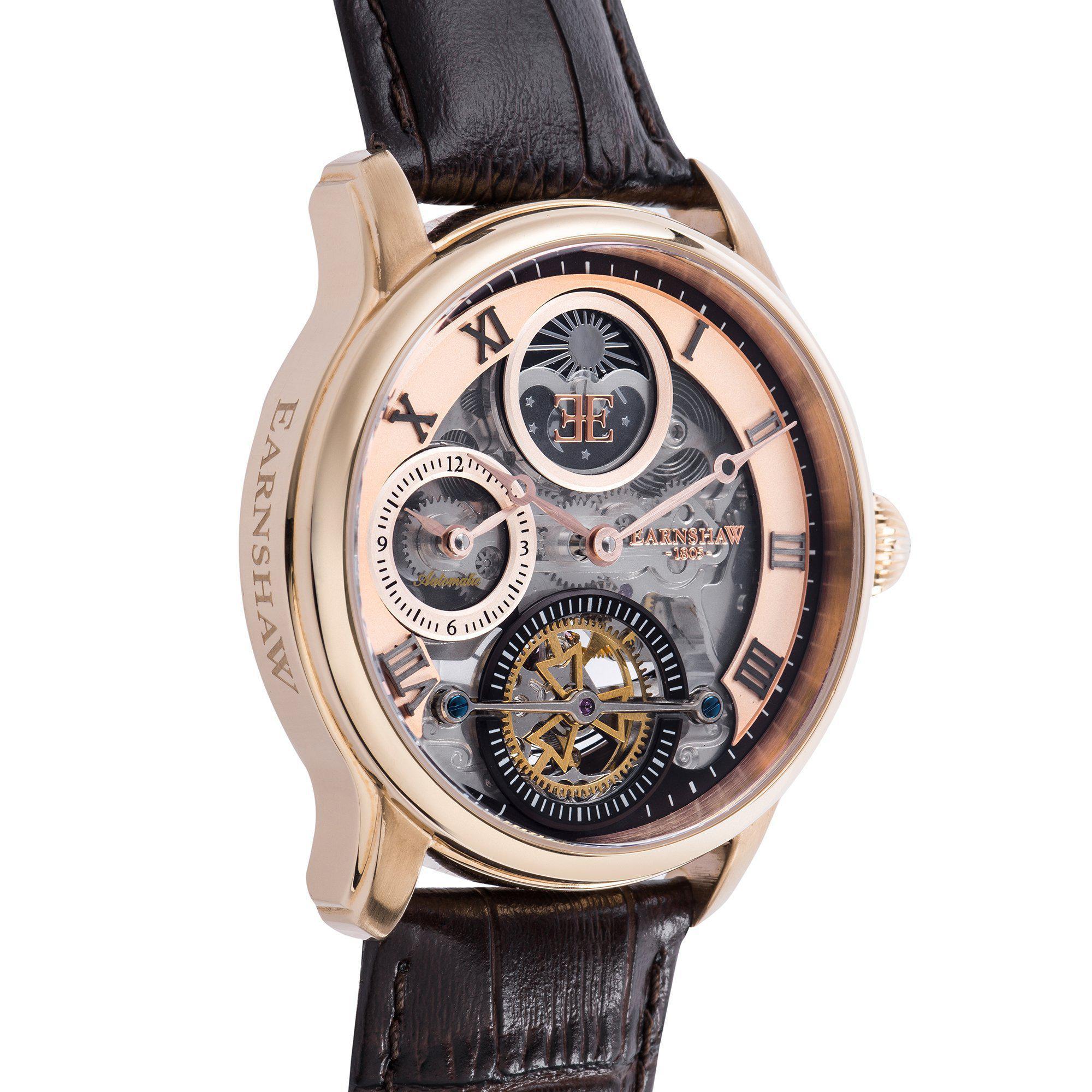 Earnshaw Men's Automatic Longitude Shadown Watch ES-8063-02