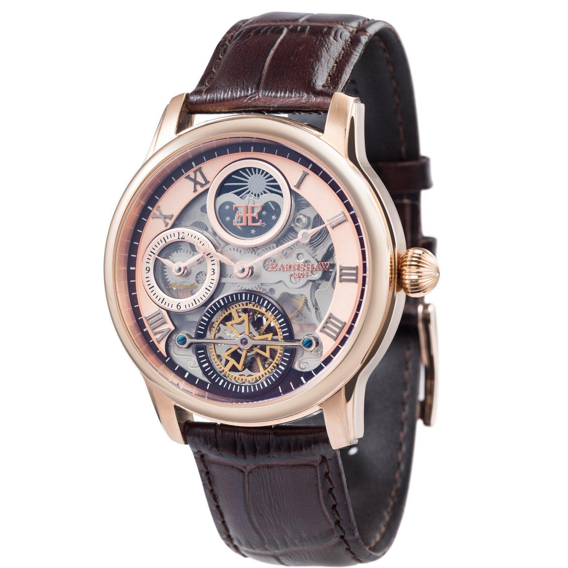 Earnshaw Men's Automatic Longitude Shadown Watch ES-8063-02
