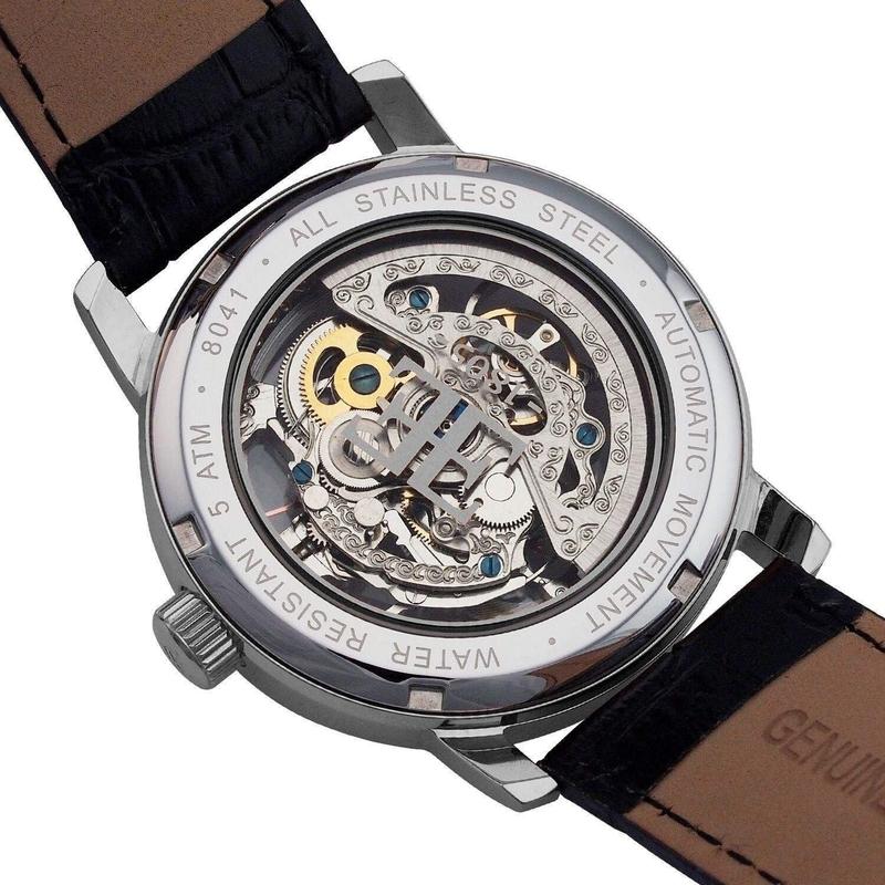 Earnshaw Westminster Automatic Leather Mens Watch - ES-8041-01