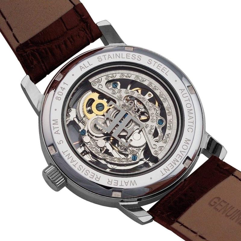 Earnshaw Westminster Automatic Leather Mens Watch - ES-8041-02