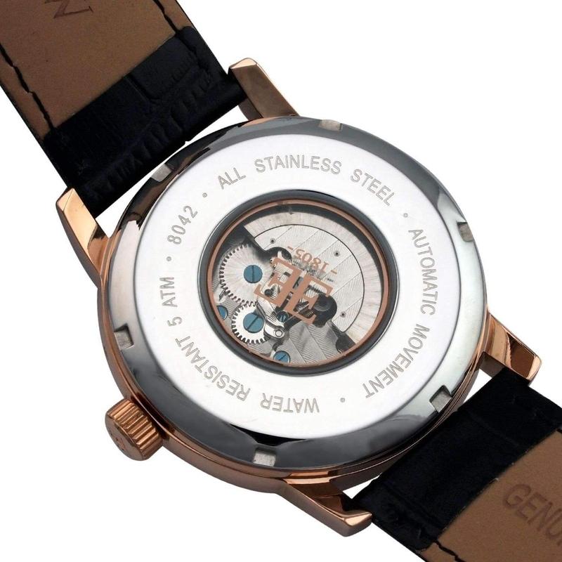 Earnshaw Westminster Automatic Leather Mens Watch - ES-8042-03