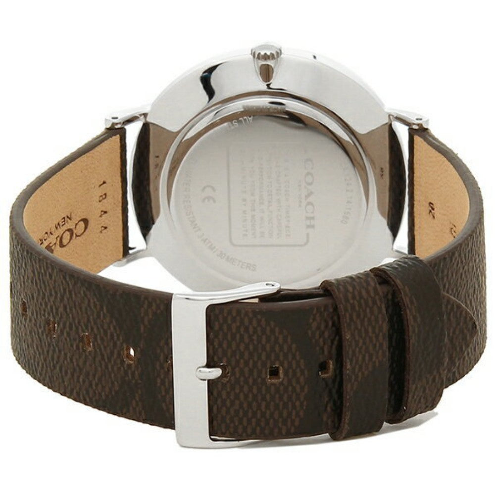 Coach Charles Casual Brown Leather Men's Watch - 14602156