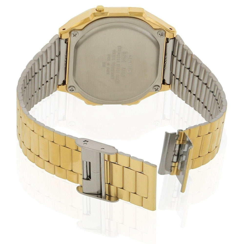 Casio Retro Gold Steel Digital Dial Unisex Watch - A168WG-9W