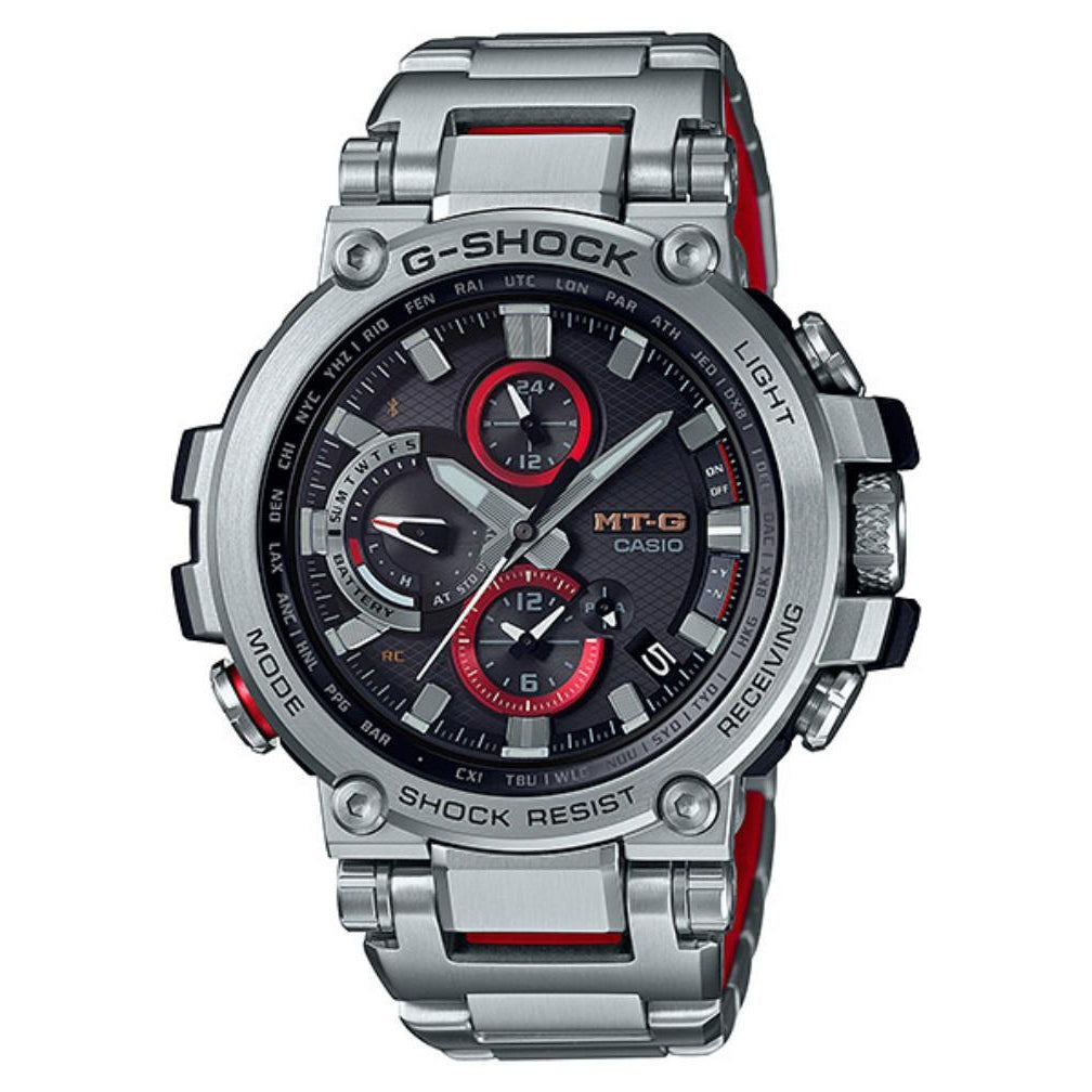 Casio G-Shock MT-G Bluetooth & Multiband 6 Solar Powered Stainless Steel Men's Watch - MTGB1000D-1A