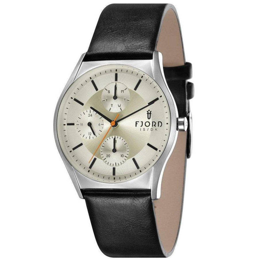 FJORD Anton Black Leather Watch - FJ-3030-01