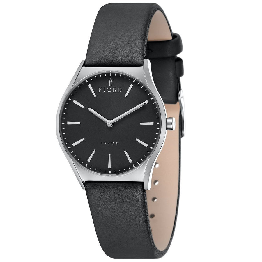 FJORD Vendela Black Leather Watch - FJ-6042-01