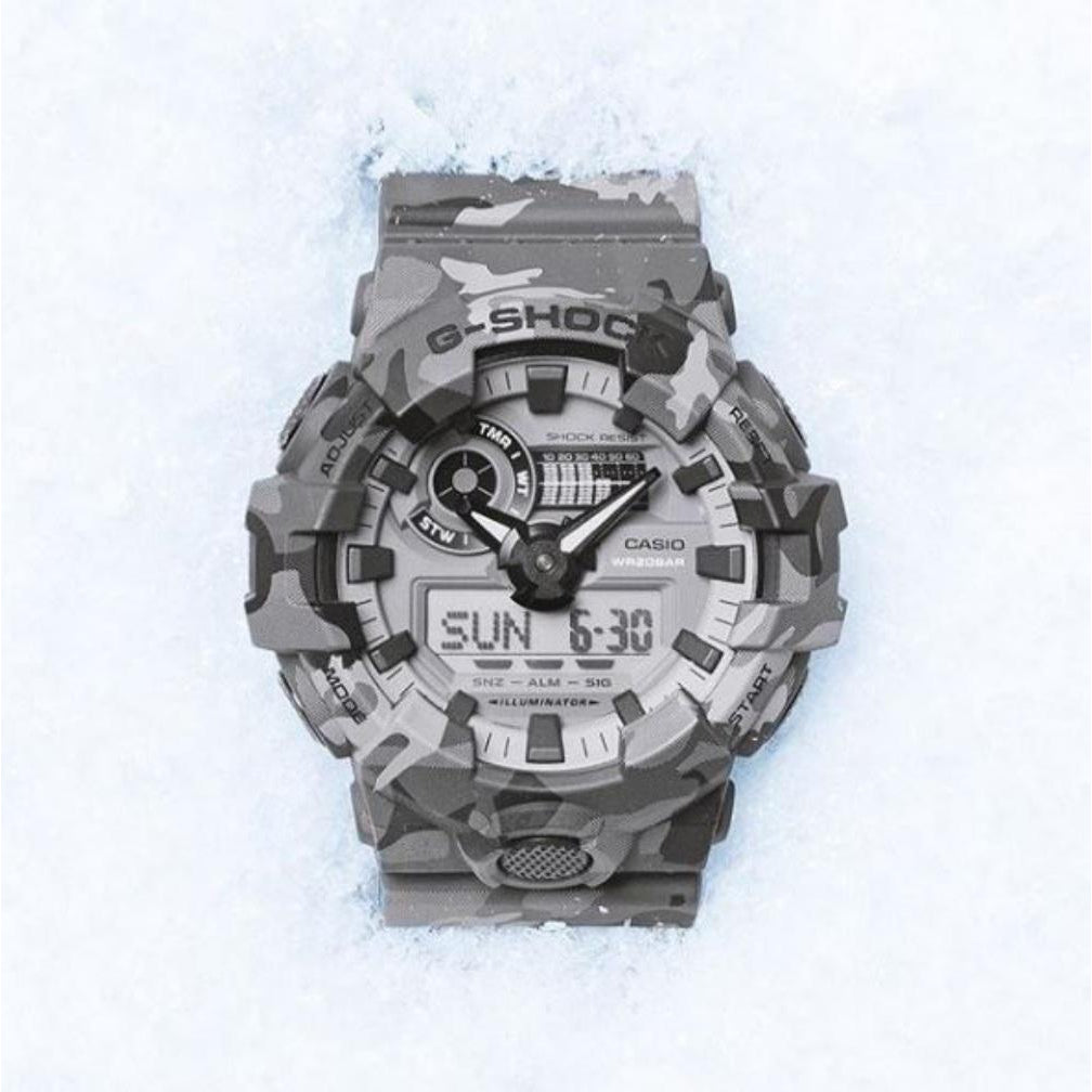 Casio G-SHOCK Grey Camo Series Men's Watch - GA700CM-8A