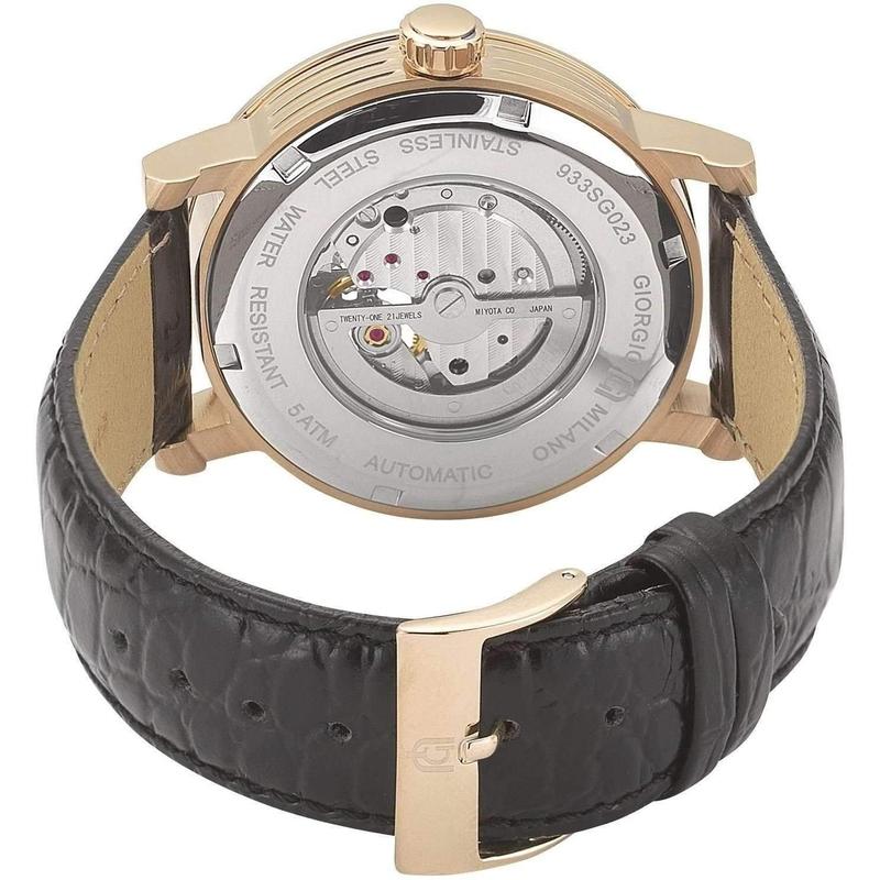 Giorgio Milano Automatic Leather Mens Watch - 933RG022