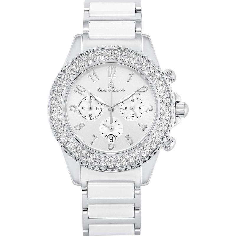 Giorgio Milano Chronograph Ceramic & Stainless Steel Ladies Watch - 974CWST02