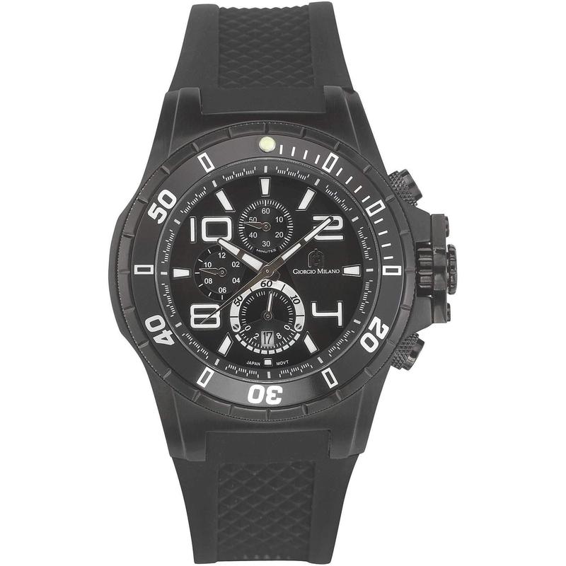 Giorgio Milano Chronograph Rubber Mens Watch - 876sbk0313