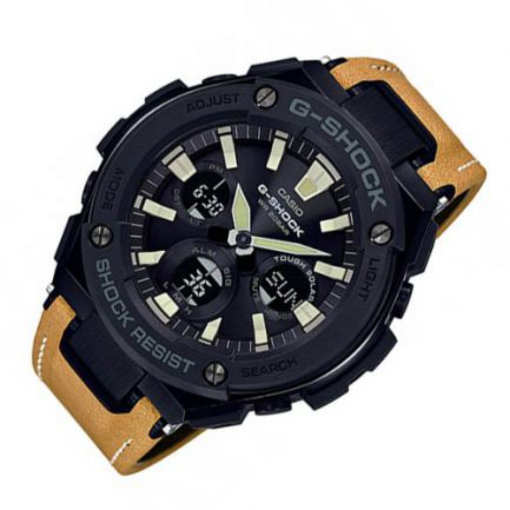 Casio G-SHOCK G-STEEL Series Tough Leather Men's Watch - GSTS120L-1B