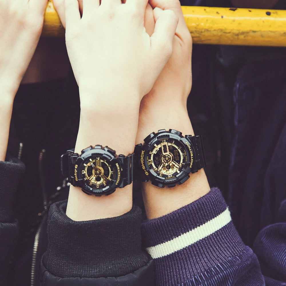 Casio BABY-G Black & Gold Duo Chrono Ladies Watch - BA110-1A
