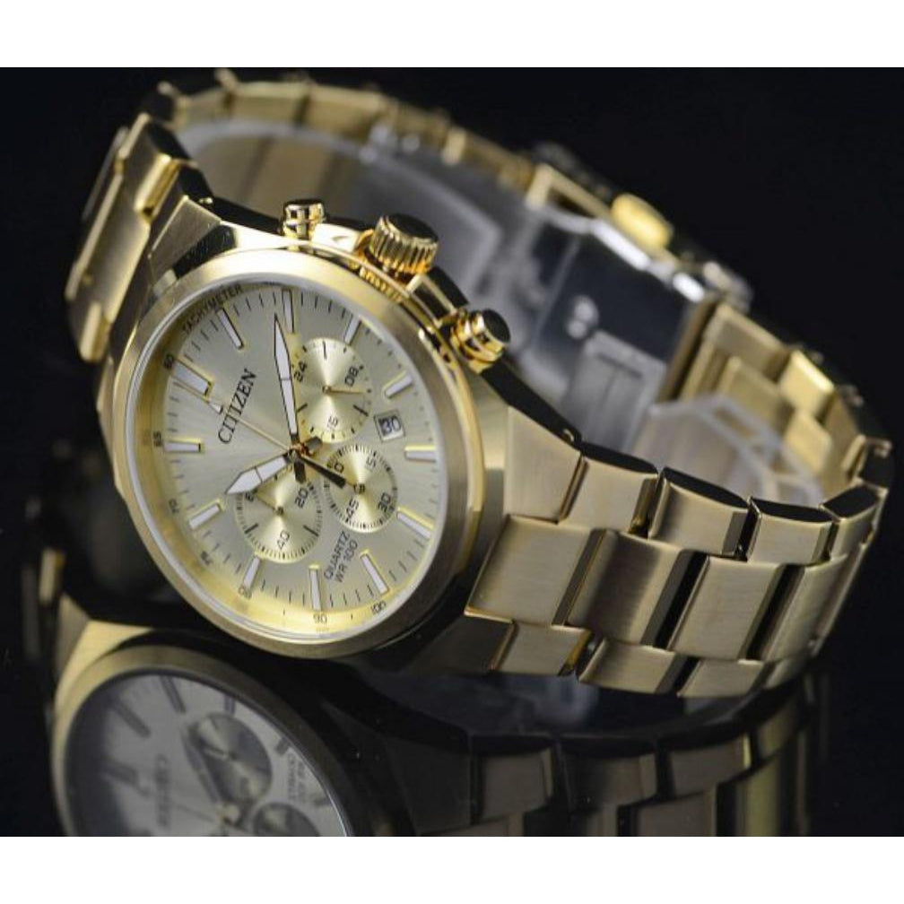 Citizen Gents Gold Stainless Steel Multi Function Quartz Men's Watch - AN8172-53P
