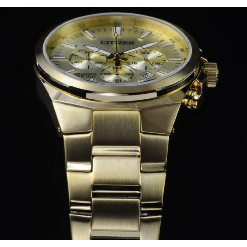 Citizen Gents Gold Stainless Steel Multi Function Quartz Men's Watch - AN8172-53P