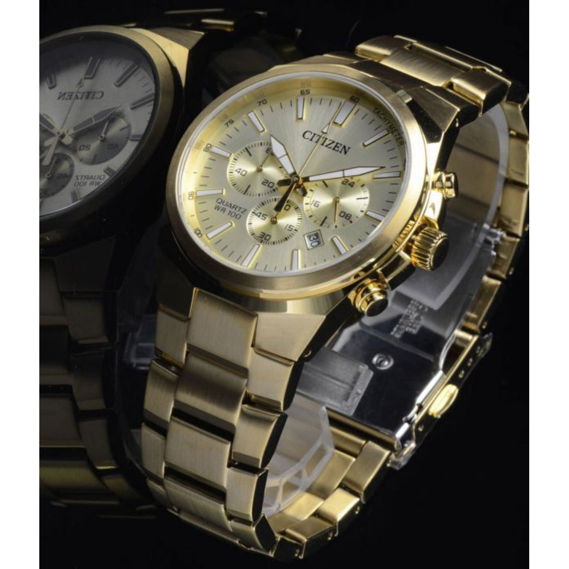 Citizen Gents Gold Stainless Steel Multi Function Quartz Men's Watch - AN8172-53P